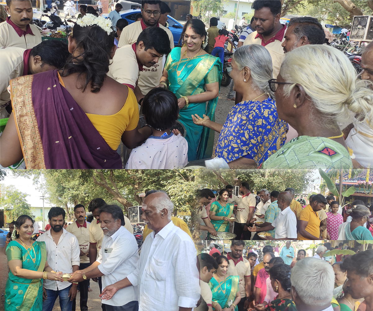 Annadhanam event serving food